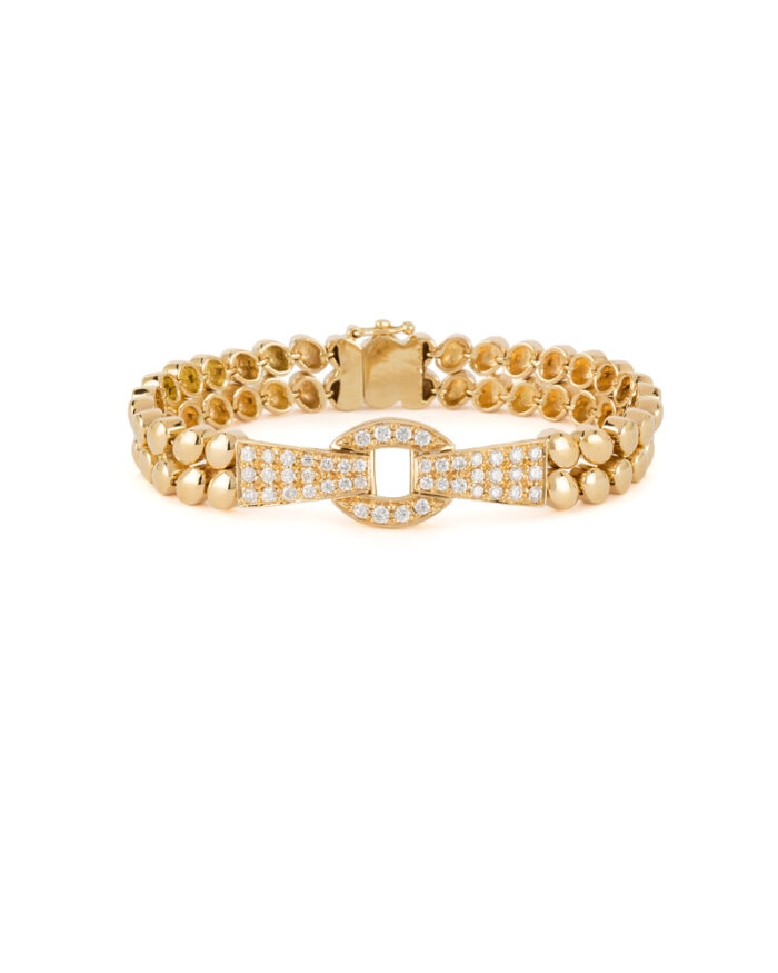 Set colier si bratara din aur de 18k cu diamante naturale