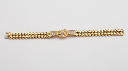 Set colier si bratara din aur de 18k cu diamante naturale