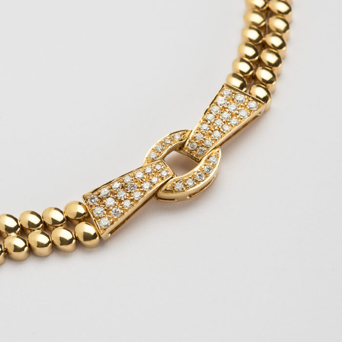 Set colier si bratara din aur de 18k cu diamante naturale