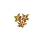 Set din aur de 18k cu email verde si diamante naturale