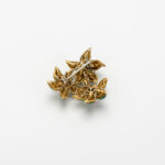 Set din aur de 18k cu email verde si diamante naturale