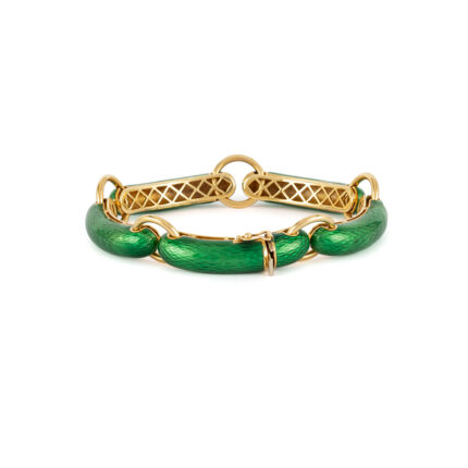 Bratara din aur de 18k cu email verde