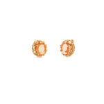 Set vintage din aur de 18k si camee sculptate