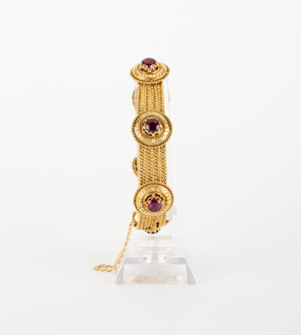 Bratara vintage din aur de 18k si ametist natural
