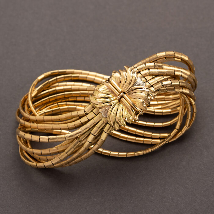 Bratara vintage din aur de 18k