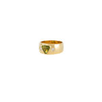 Inel din aur de 18k cu peridot si diamante naturale