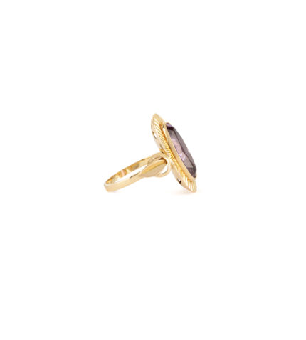 Inel vintage din aur de 18k cu spinel verneuil