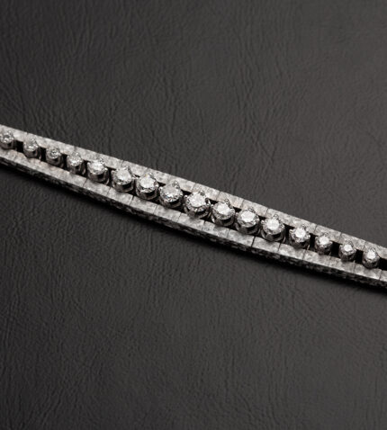 Bratara din aur alb de 18k cu diamante naturale