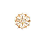 Brosa vintage din aur de 18k cu diamante naturale