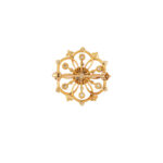 Brosa vintage din aur de 18k cu diamante naturale