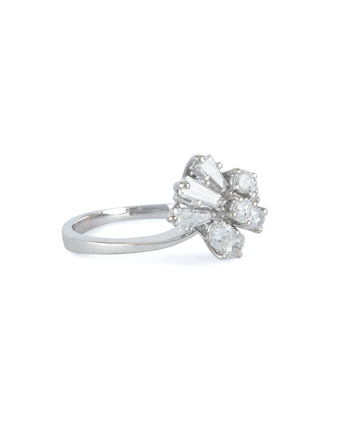 Inel din aur alb de 18k cu diamante naturale