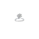 Inel din aur alb de 18k cu diamante naturale