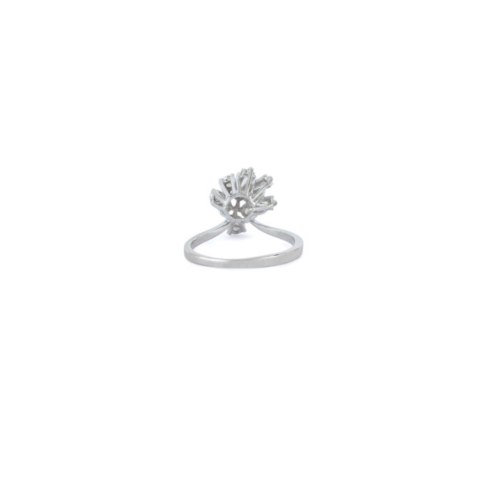 Inel din aur alb de 18k cu diamante naturale