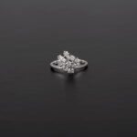 Inel din aur alb de 18k cu diamante naturale