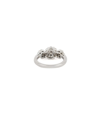 Inel din aur alb de 14k cu diamante naturale