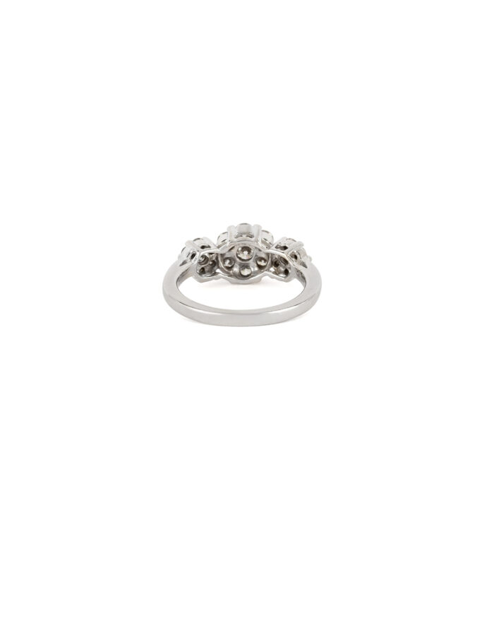 Inel din aur alb de 14k cu diamante naturale