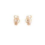 Cercei vintage din aur de 18k cu diamante naturale