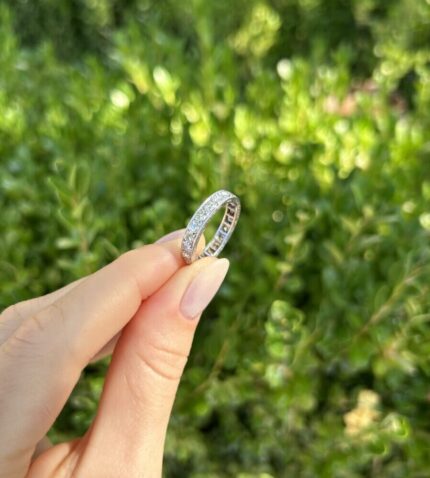 Inel Eternity din paladiu cu diamante naturale