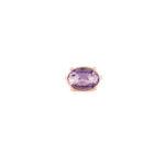 Inel vintage din aur de 18k, ametist si diamante naturale