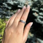 Inel original DIOR din aur alb de 18k