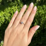 Inel din aur alb de 18k cu diamante naturale