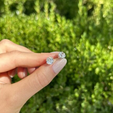 Cercei stud cu diamante naturale 3ct