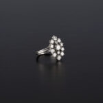 Inel vintage din aur alb de 18k cu diamante naturale