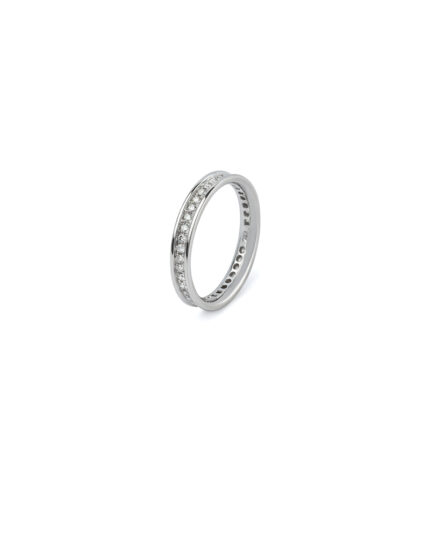 Verigheta Eternity din aur alb de 18k cu diamante naturale