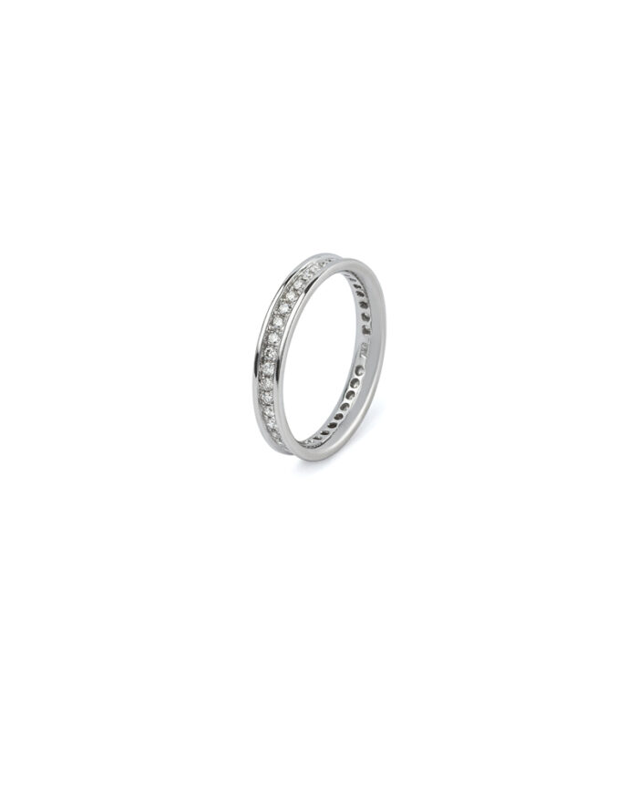 Verigheta Eternity din aur alb de 18k cu diamante naturale