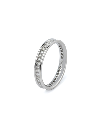 Verigheta Eternity din aur alb de 18k cu diamante naturale