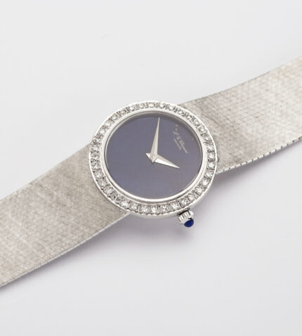 Ceas mecanic Chopard din aur alb de 18k cu diamante naturale