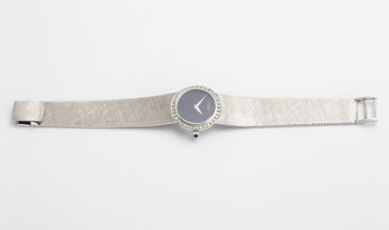 Ceas mecanic Chopard din aur alb de 18k cu diamante naturale