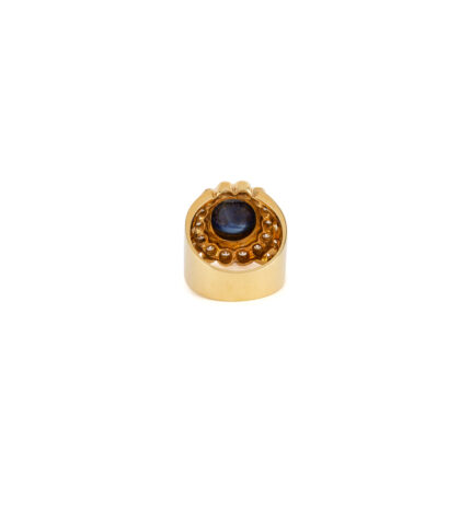 Inel din aur 18k ornat cu safir si diamante naturale