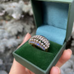 Inel din aur de 18k cu safire si diamante naturale