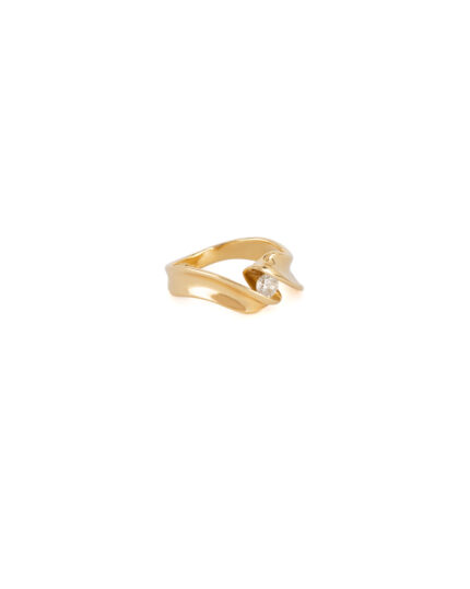 Inel din aur de 18k cu diamant natural