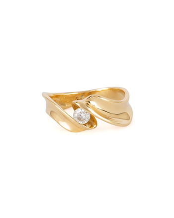 Inel din aur de 18k cu diamant natural
