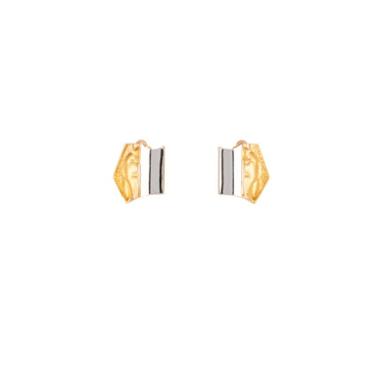 Cercei clips din aur si platina