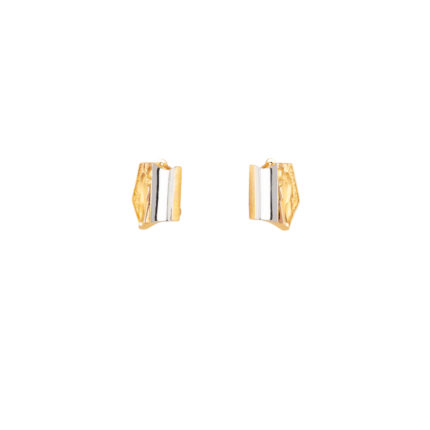 Cercei clips din aur si platina
