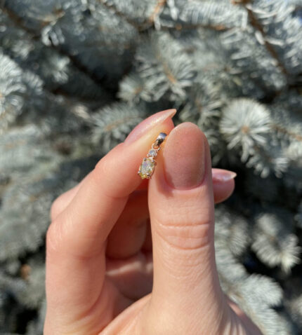 Pandant din aur de 14k cu diamante naturale
