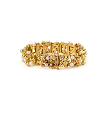 Bratara creatie din aur de 18k si perle naturale
