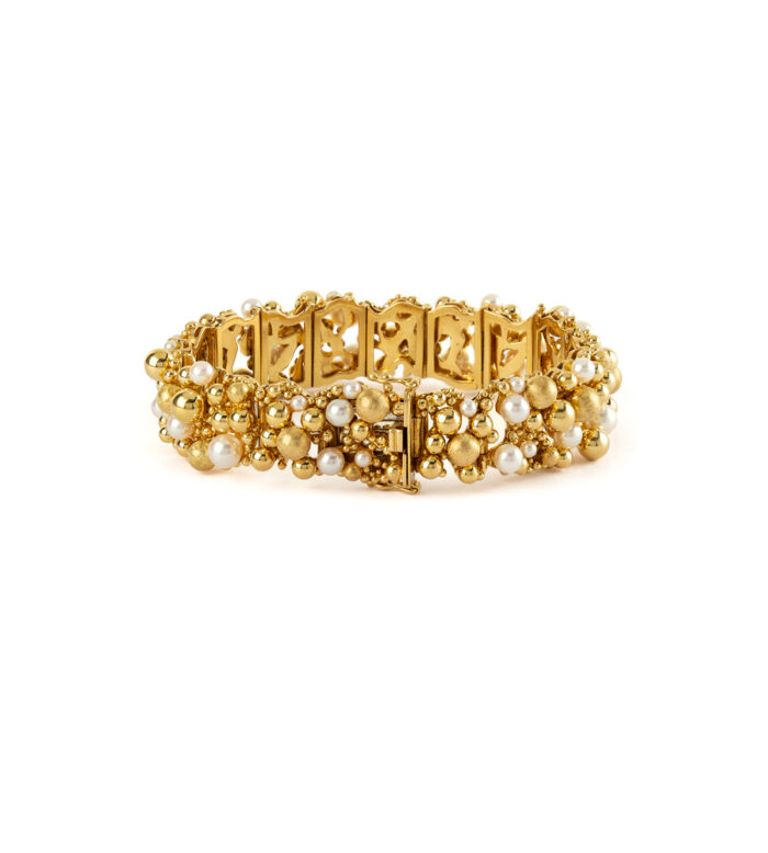 Bratara creatie din aur de 18k si perle naturale