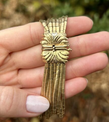 Bratara vintage din aur de 18k