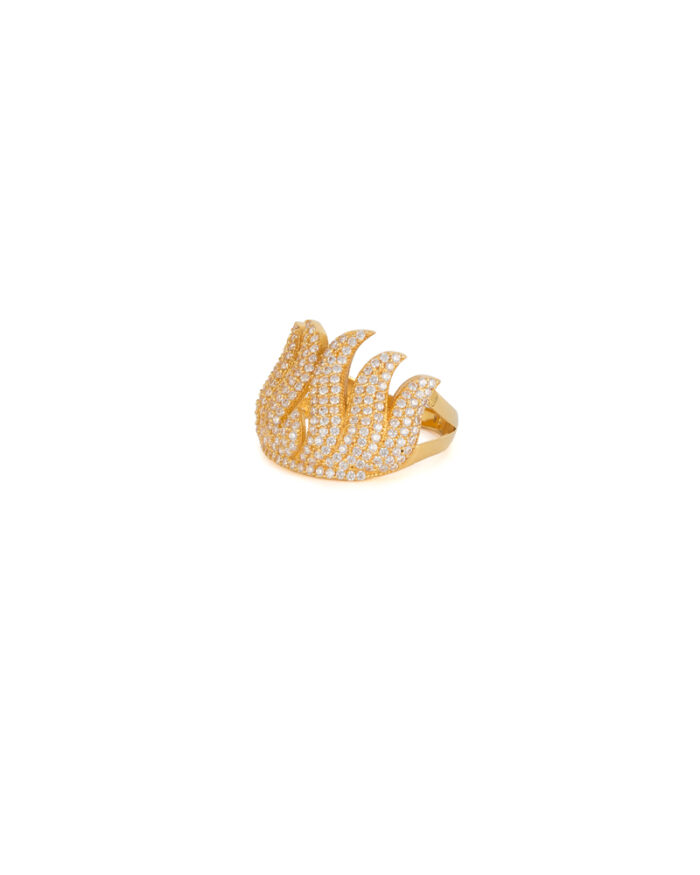 Inel din aur de 22k si cubic zirconia