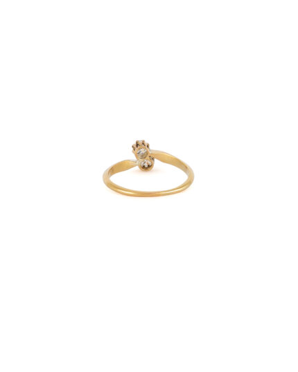 Inel din aur galben de 18k cu diamante naturale