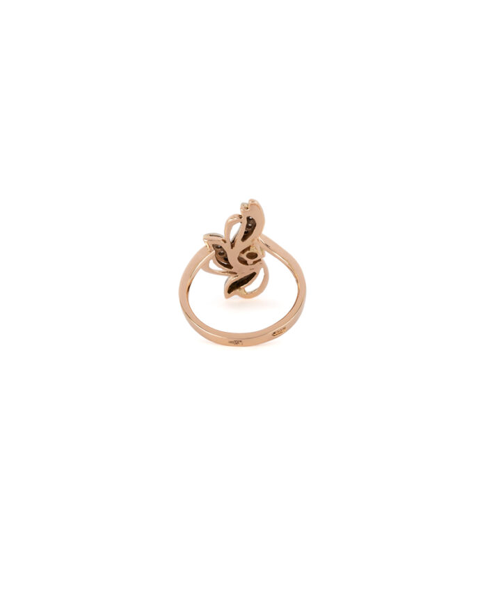 Inel din aur de 14k si platina cu diamante naturale