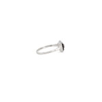 Inel Art Deco in aur alb de 14k cu onix si diamant natural