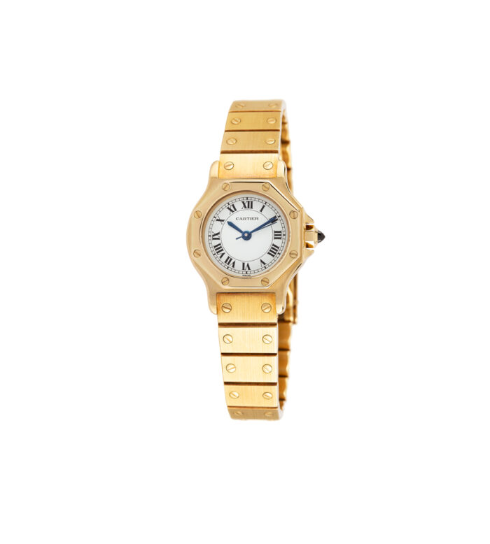 Ceas de dama original Cartier din aur de 18k