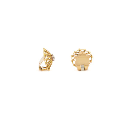 Cercei vintage din aur de 18k cu diamante naturale