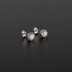 Cercei stud cu diamante naturale 3ct
