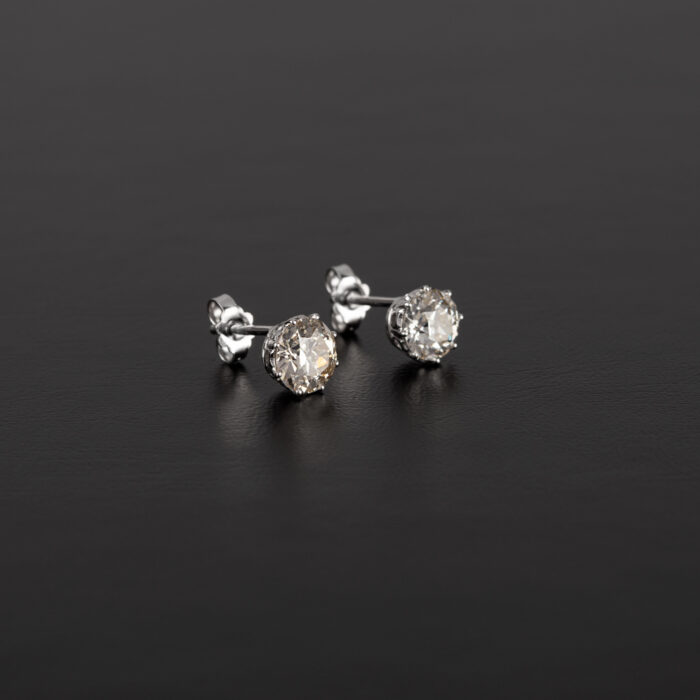 Cercei stud cu diamante naturale 3ct